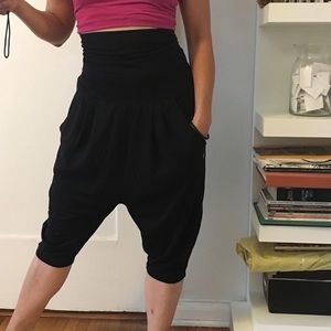 Cotton athletic harem pants